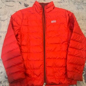 REI Boys Bright Red Quilted Puffer Jacket